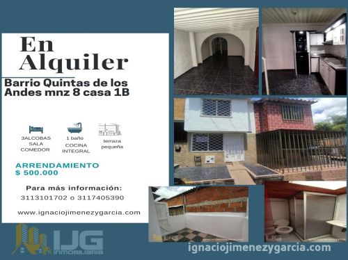 Barrio Quintas de los andes manzana 8 casa 1B